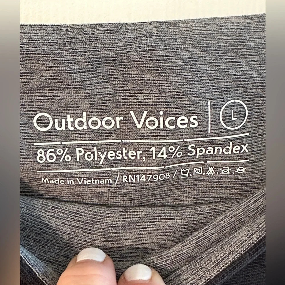 OUTDOOR VOICES 7/8 Springs Navy Colorblock Leggings LARGE - Picture 5 of 7